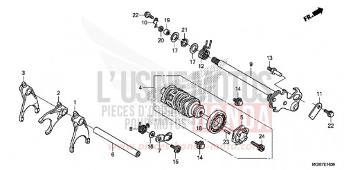 BARILLET DE SELECTION CB600FAD de 2013